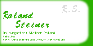 roland steiner business card